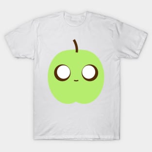 Scary Green Sour Apple Kawaii Art Emoticon T-Shirt